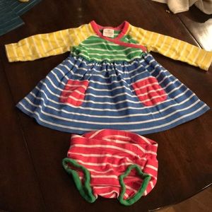 Hanna Andersson organic rainbow striped dress